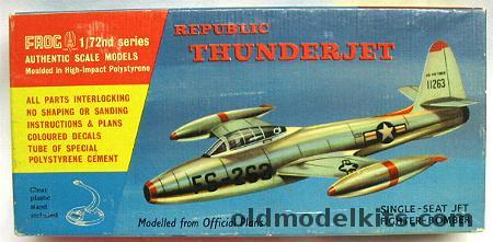 Frog 1/72 Republic Thunderjet F-84, 329 P plastic model kit